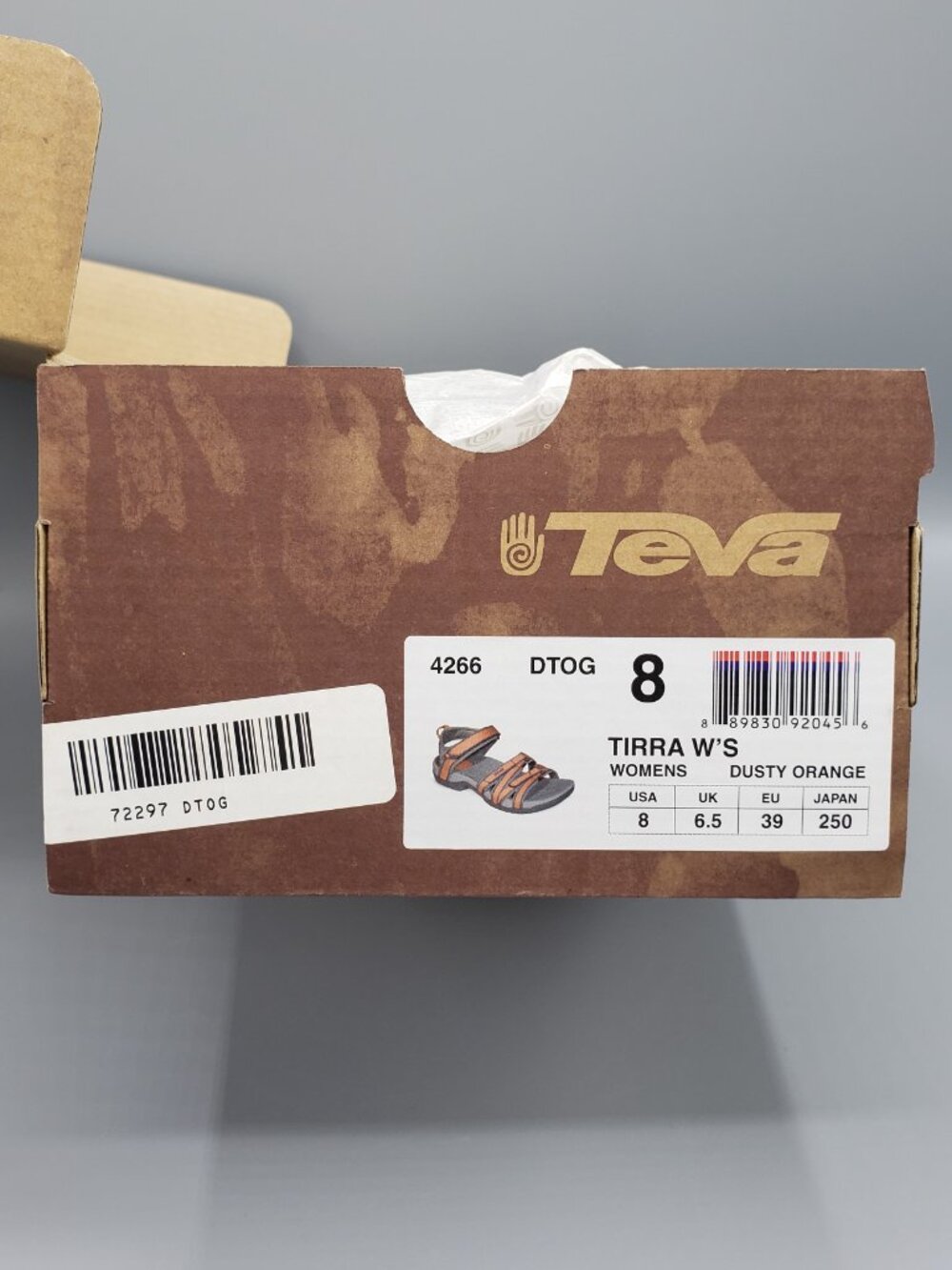 NIB Teva Tirra Sport Sandal Women Size 8 Dusty Orange 4266 Strap Hiking Gorpcore - Picture 13 of 15